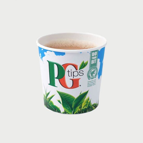 76mm Incup - PG Tips Pyramid White Tea (375) - Click Image to Close