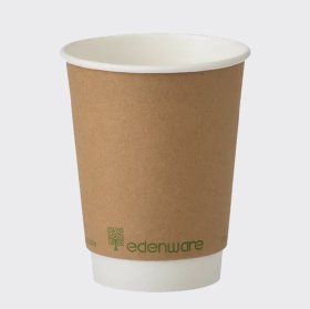 8oz Edenware Recyclable Double Wall Hot Drink Paper Cup (500)