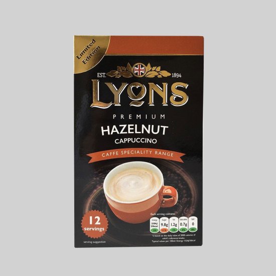 (image for) Lyons Coffee Sachets Premium Hazelnut Cappuccino