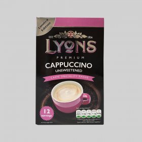 Lyons Coffee Sachets Premium Cappuccino Unsweetened (12 x 15g)