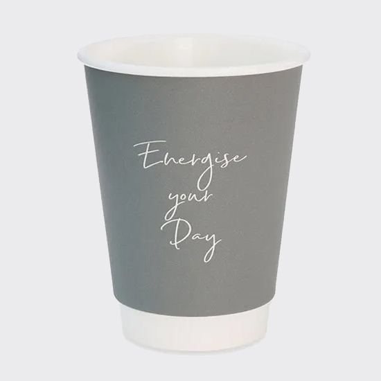 (image for) 12oz Signature Single Wall Hot Drink Cups - Grey (1000)